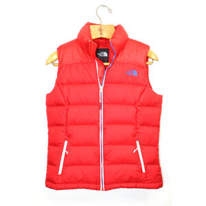 The North Face 700 Fill Down Puffer Vest Red Girls 14 Women's S Winter Jacket